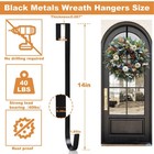 Pecula 2 Pack 14  Wreath Hangers For Front Door  Wreath Hanger 40lb Load-bear   