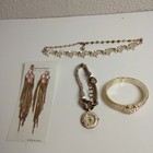 Vintage Women s Jewelry Gold Silver Tone Necklace Watch Earrings Lot Of 7