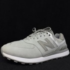 New Balance 574 Men   s Size 11 D Gray White Athletic Golf Shoes Mg547lg 