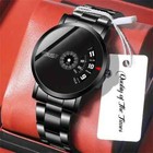 Stylish Men Chronograph Fashion Wrist Watch Black Leisure Sport Design 2025 New