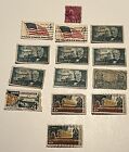Lot Of 36-4c Us Postage Stamps  Variety Of Subjects  Used  Hinged unhinged  Vtg