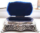 Victorian 1900   Sterling Silver Trinket Box With Pin Cushion Lid - 58 3g Silver
