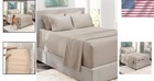 Extra Deep Pocket King Size Bedding Set - Fits 18-24 Inch Mattresses  6 Pieces