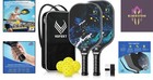 Usapa Approved Carbon Fiber Pickleball Paddle Set Of 2 4 - Lightweight   Durable