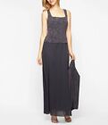  205 Alex Evenings Mother Of The Bride Groom  Dress 2pc Maxi Gown Size 10
