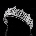 Luxury All Cz Cubic Zirconia Queen Wedding Pageant Prom Tiara Crown For Women