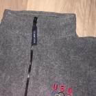 Vintage Team Usa Olympic Rings Embroidered Full Zip Fleece Jacket Gray Adult