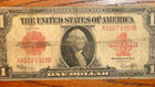 1923 One Dollar United States Red Seal Note Circulated Rare  1 00 Bill 