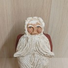 Vintage Hand Carved Wooden Santa Figurine 8 25  Rustic 1989