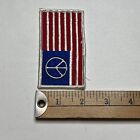Vintage 1970s 3 5   x2    Peace Sign Usa Flag Sew On Patch New