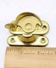Vintage Window Sash Lock Latch Catch Smooth Shiny Brass With Screws-lot Of 4