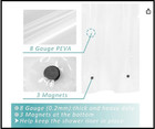 Stall Shower Curtain Liner With 3 Magnets 48 X 72 Inch Peva 8g Thick   Heavy
