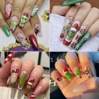 Christmas Nail Art Stickers Decals 3d Self-adhesive Cute Cartoon Christmas 1