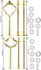 4 Sets Of 3 Tier Cake Plate Stand Handle Hardware  Cake Fruit Food Plate Stand H