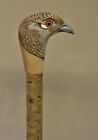 Hand Craved Pheasant Wooden Walking Cane Walking Stick Christmas Bird Best Gift