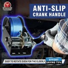 3500lbs Heavy Duty Boat Trailer Winch With 32ft Strap   portable Hand Crank Winch