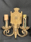 Pair Of Antique Lapco Gothic Medieval Cast Iron Sconces 