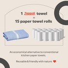 Classic Kitchen Towels - 15 Pack 100  Natural Cotton Towel Set  Reusa   