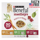2 Packs Purina Beneful Wet Dog Food High Protein Real Beef  Chicken  Lamb  60 Ct