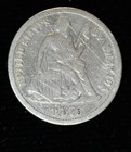 1875 Love Token Engraved Lmck Design Silver Liberty Seated Dime 10c Ten Cent