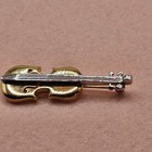 Vintage Trifari Violin Brooch Pin Signed 1 -5 8  Musical Instrument Small