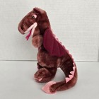 Dakin Maroon Dragon Plush Burgandy Wings Vintage  80 s Stuffed Animal 1983 9 