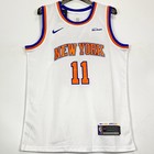Finals Patch Jalen Brunson  11 New York Knicks Stitched Basketball Jersey White