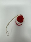 Vintage Santa Face Carved Wooden Thread Spool Ornament Race 242 Mini 1 5 