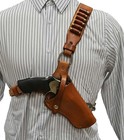 Leather Chest Holster With Shell Loops Fits Colt Anaconda  45 Colt Fit 4 -7 
