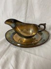 Vintage Towle Silver Plated Gravy Boat With Attached Plate 9  X 6 