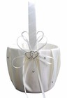 Crystal Heart Bridal Wedding Party Flower Girl Basket Ring Bearer Pillow 4  Us