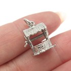 925 Sterling Silver Antique Art Deco Water Well Movable 3d Pendant