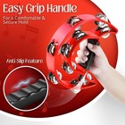 Tambourine Metal Half Moon Musical Instrument Double Row Metal Jingles Hand Held