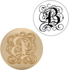 Letter B Wax Seal Stamp  Vintage Initial Alphabet Sealing Stamp Brass Head Woode