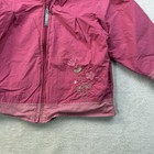 Vtg Carter   s Girls 4t Pink Dainty Embroidered Floral Rain Jacket Hooded Spring