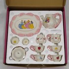 Vintage Disney Princess 12pc  Fine Ceramic Tea Set Brass Key Collectibles
