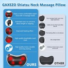 Massage Pillow  Neck And Back Massager With Heat  Shiatsu Massage Pillow For    