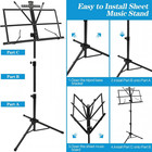 1 Pack Music Stand 2 In 1 Dual-use Folding Sheet Music Stand Lightweigh   