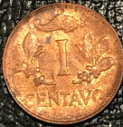 High Grade Au unc 1967  Colombia One Centavo Coin-doubling On The 9 Digit-jul342