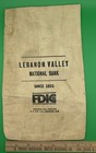 Lot Of 18 Lebanon Valley National Bank  Pa Canvas Bank Bags 10 W strings 8 W out