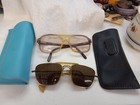 2 Pairs Eyeglasses 1 Reg 1 Vintage Aviator Sun Glasses Metal Frame Old