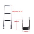 Marine Telescoping 3 Step Ladder Stainless Steel Boat Upper Platform Swim Yacht