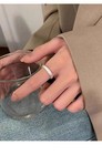 925 Sterling Silver Plain Ring Female Index Finger Ring Opening Ring
