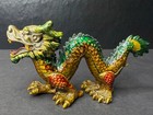 Jeweled Dragon Trinket Box Enamel Rhinestone Crystal Bejeweled Hinged Keepsake