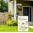 Spring Garden Flag 12x18 Inch Double Sided Welcome Flowers Butterfly Yard Small