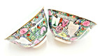 Famille Rose Medallion Tea Or Rice Bowls Set Of 2 Measures 4 25  X  2 25 