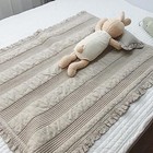 100  Cotton Baby   Toddler Patterned Bed Coverlet And Blanket 39 4 x Beige