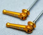 Kcnc Z6 Quick Release Skewers  Stainless Steel Rods  Gold  Aluminum Levers