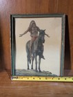 Vintage Appeal To The Great Spirit Print Framed - Fast Ship Vg 
