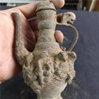 Chinese Copper  Be Unearthed Collection Old Bronze Flagon Eight Immortals Statue